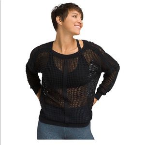 Prana “Sharla” black sweater; size small